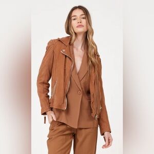 Mauritius Karyn Regular Fit Cognac Leather Jackets